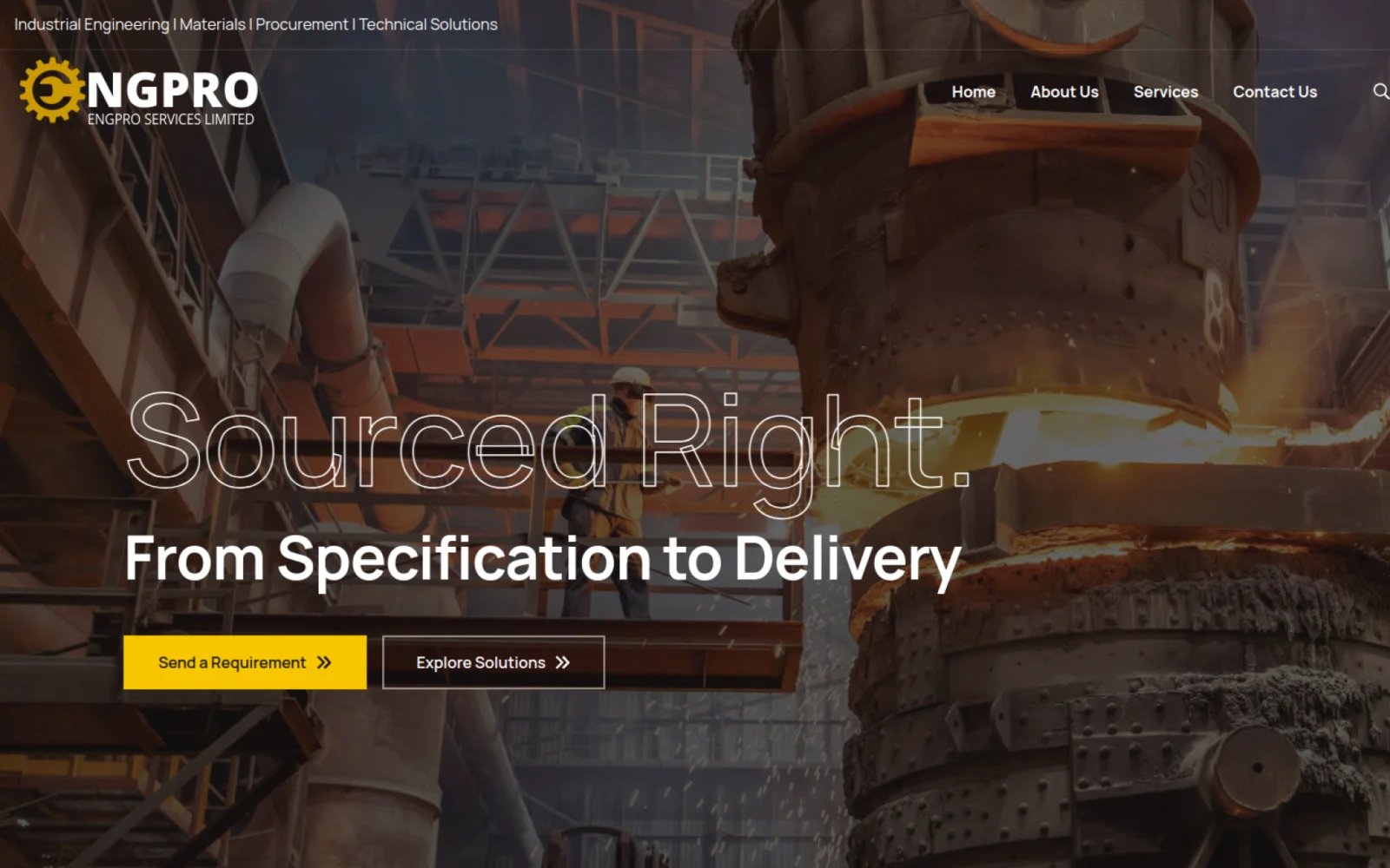 EngPro Services website, home page